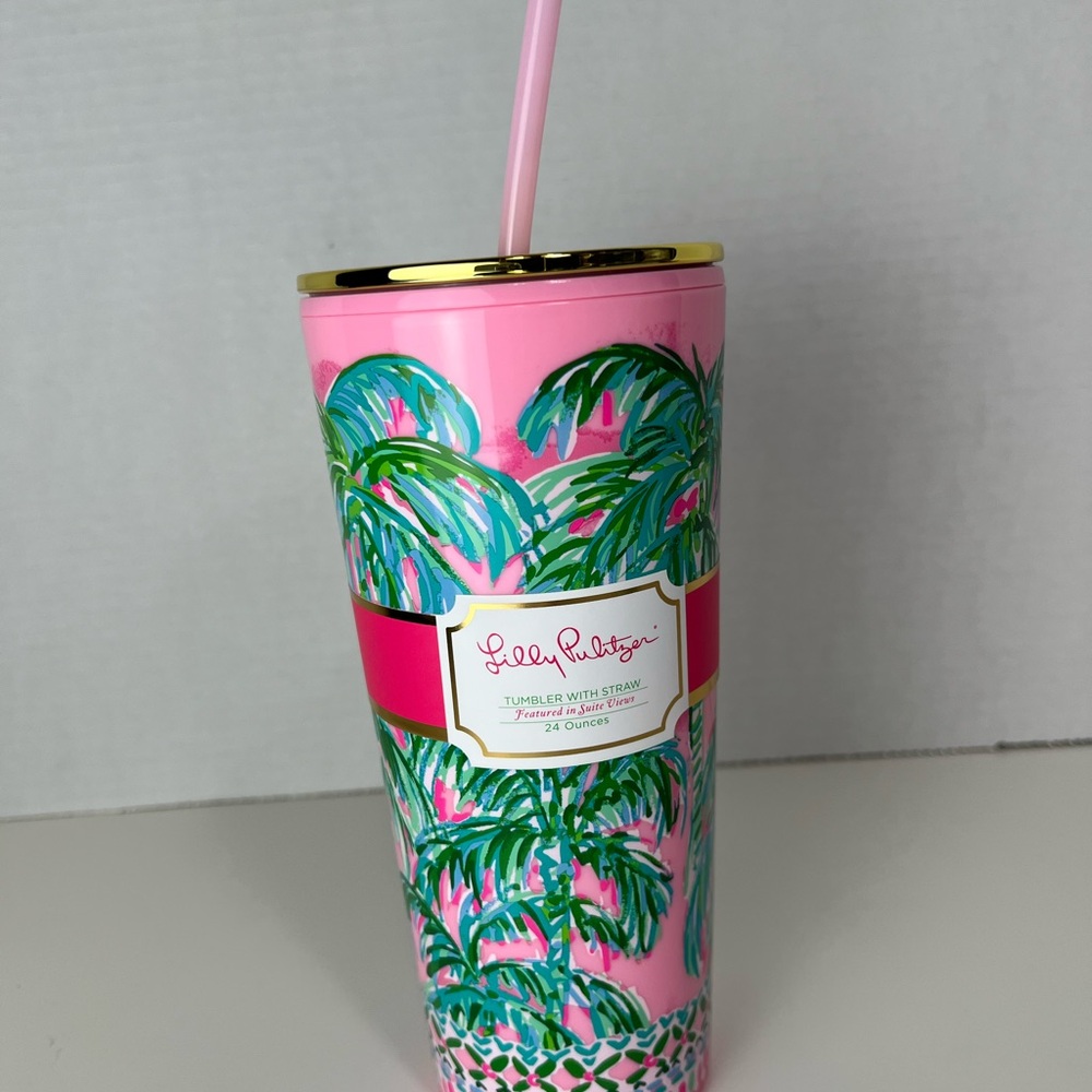 Lilly Pulitzer Tumbler with Straw 24 Oz